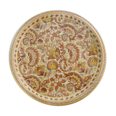 Round metal top, brown parameciums, made in France, vintage