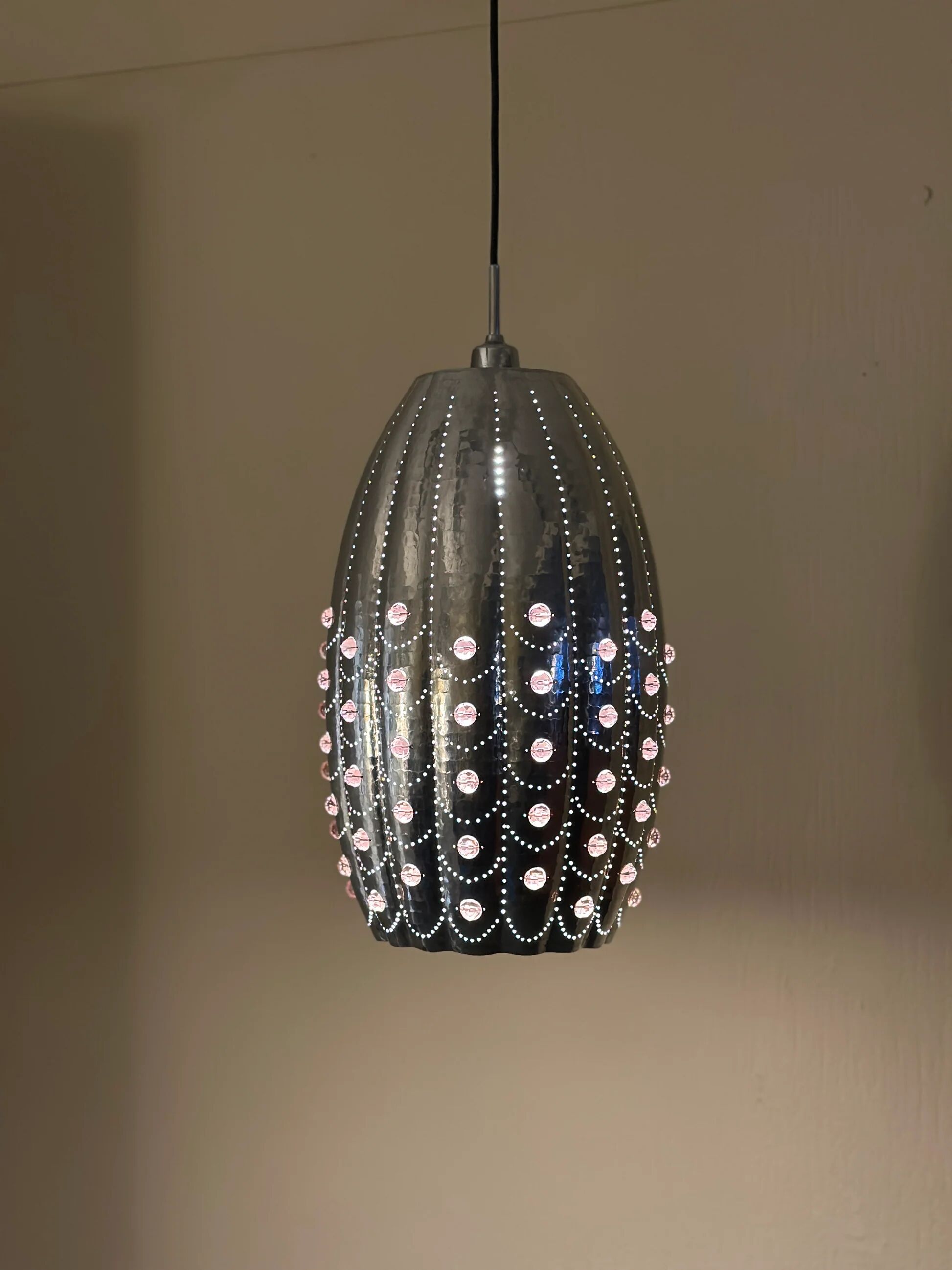 1980s handmade Indonesian pendant lamp