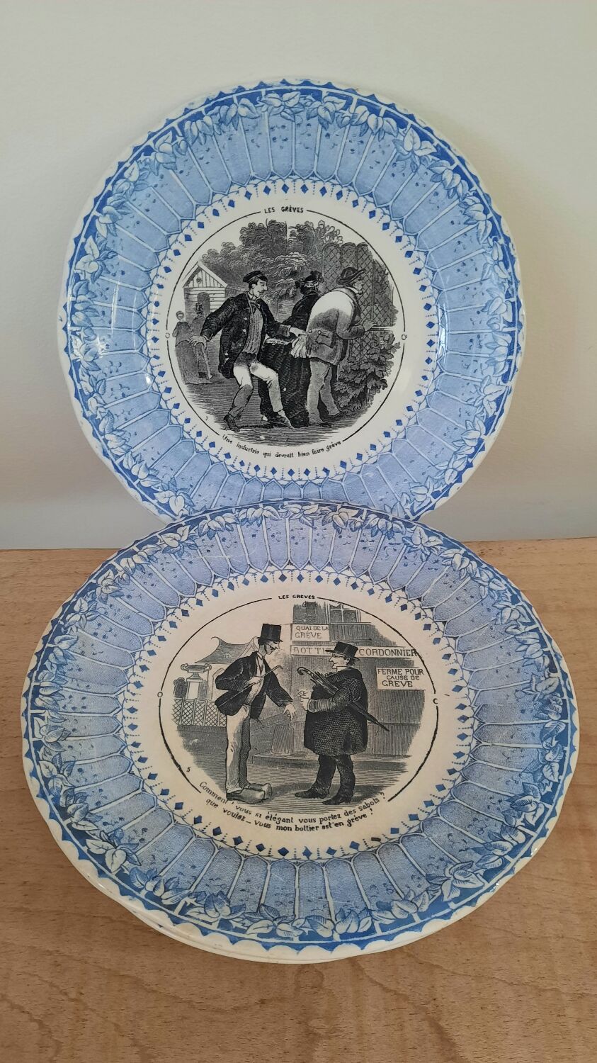 Talking plate Sarreguemines