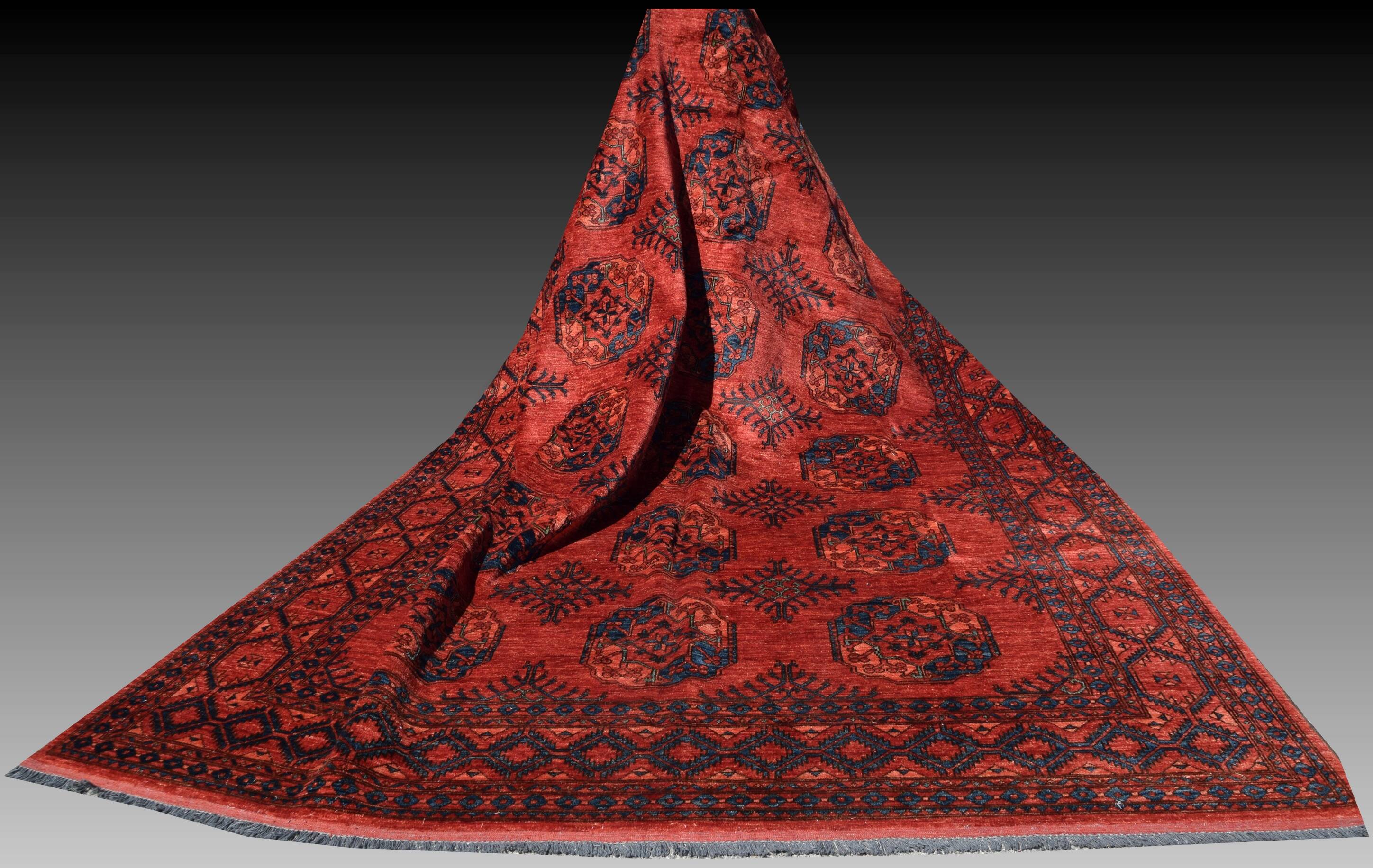 Oriental carpet Boukhara Turkmen Afghanistan: 350 x 255 cm