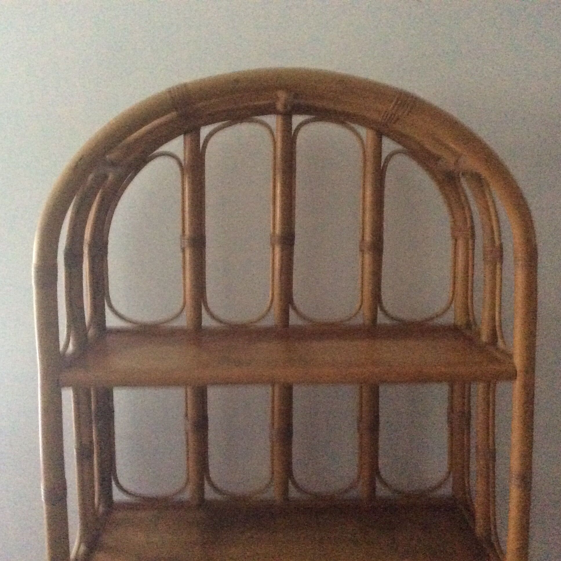 Lot 2 vintage bamboo shelves