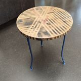 Industrial pedestal table