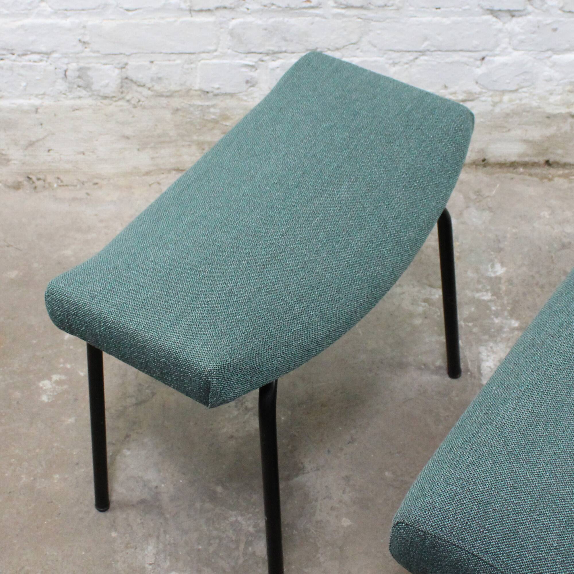 "Visitor" model armchair and ottoman by Pierre Guariche for Meurop