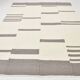 7x9 Cream Gray Handmade Comtemporary Kilim Rug, 225x276Cm
