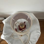 Burgundy porcelain lamp
