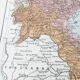 Old map Vietnam Laos Cambodia Asia 43x43cm from 1950
