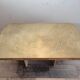 Engraved brass dining table attributed to Georges Mathias, 1975