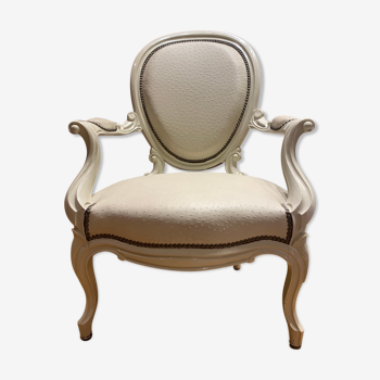 Authentic Napoleon III medallion armchair