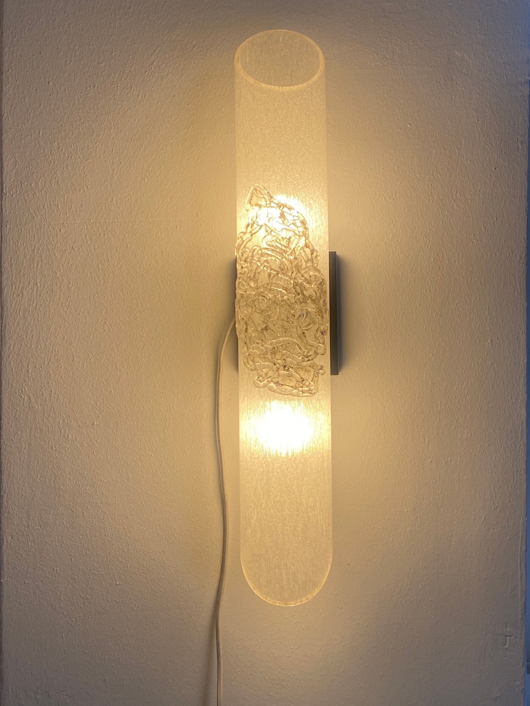 Cylindrical wall lamp from Murano 1960