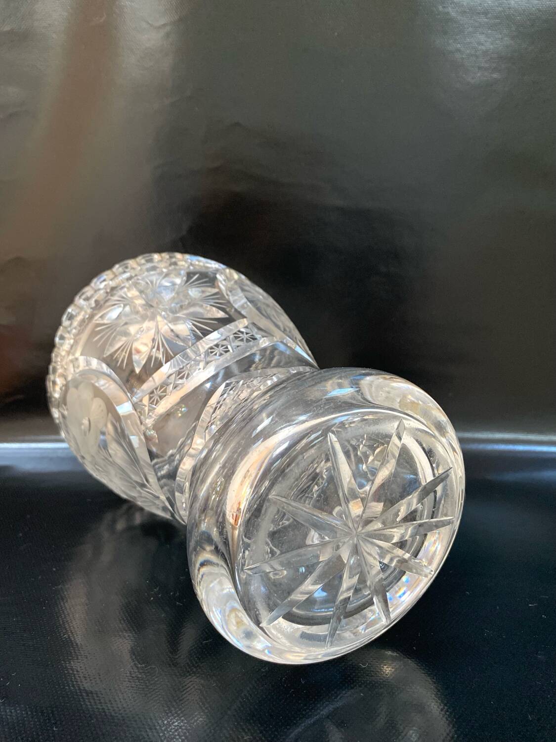 Vintage cut crystal vase