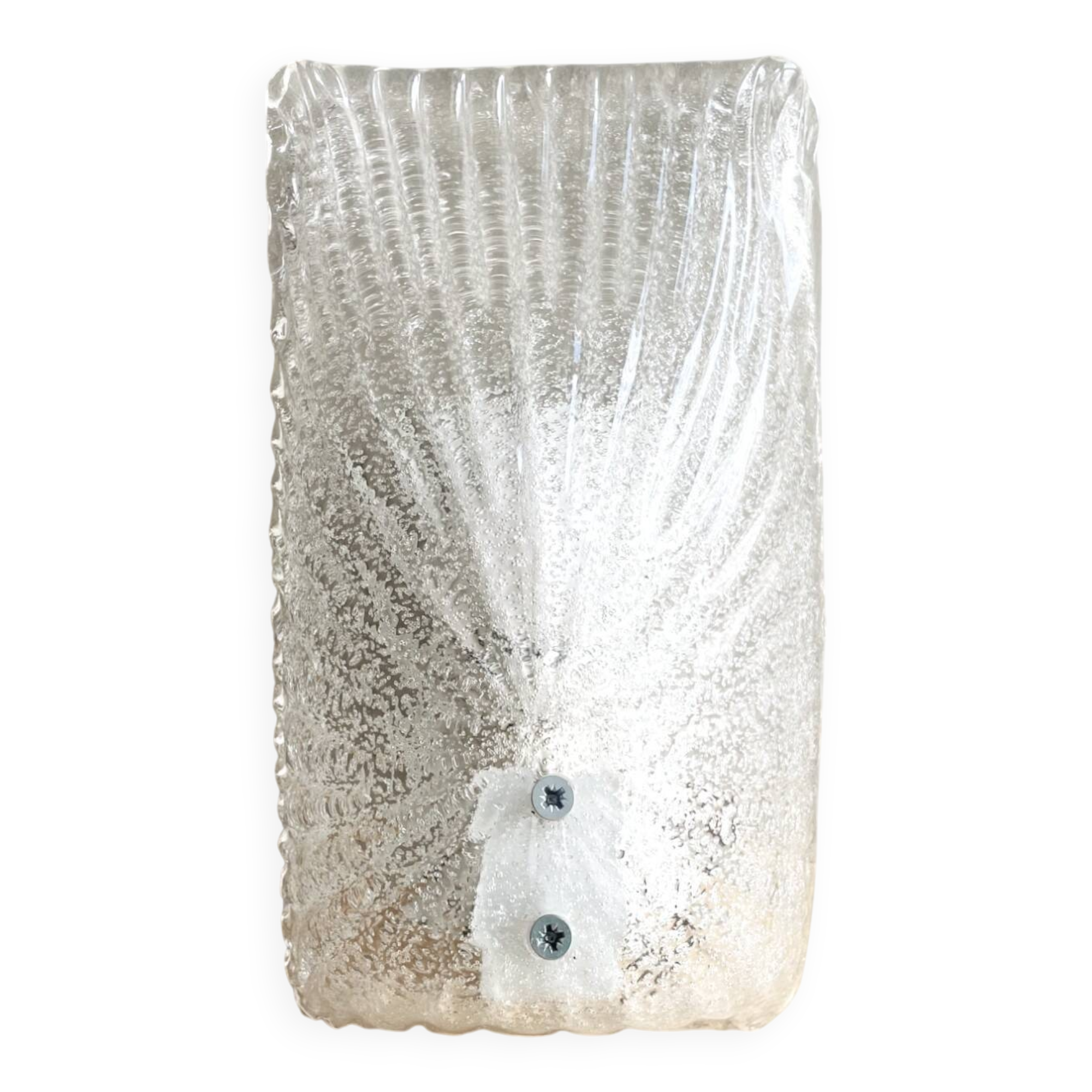 Murano type glass clear wall sconce ligh