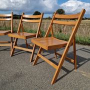 Set of 3 vintage folding chairs