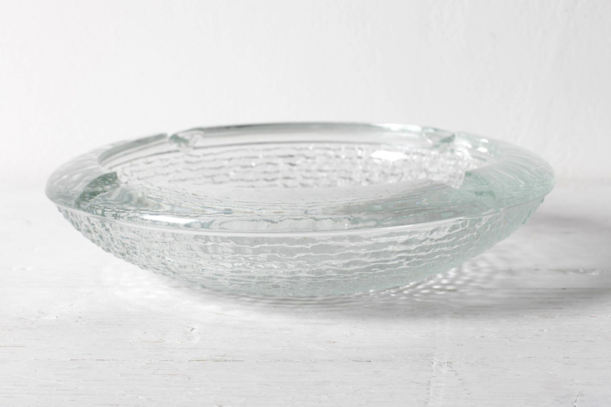 Vintage Clear Glass Henninger Meister Spezial Bier Round Ashtray / Germany