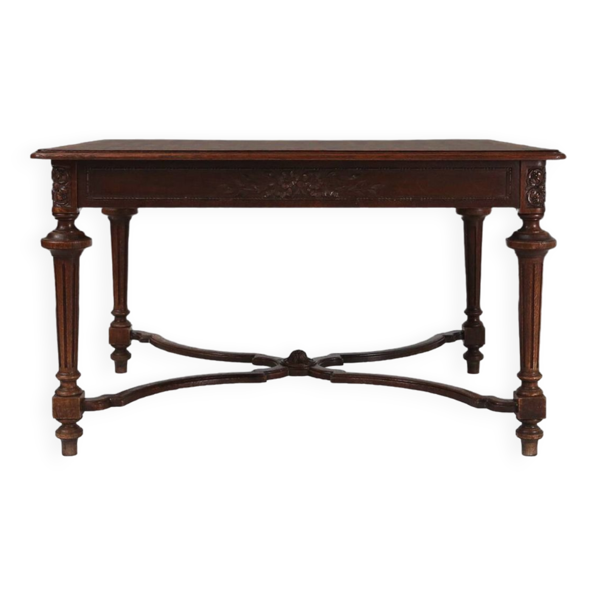 Elegant Art Deco wooden nightstand with drawer, France 1930s