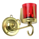 Vintage Brass & Glass Wall Candle Holder