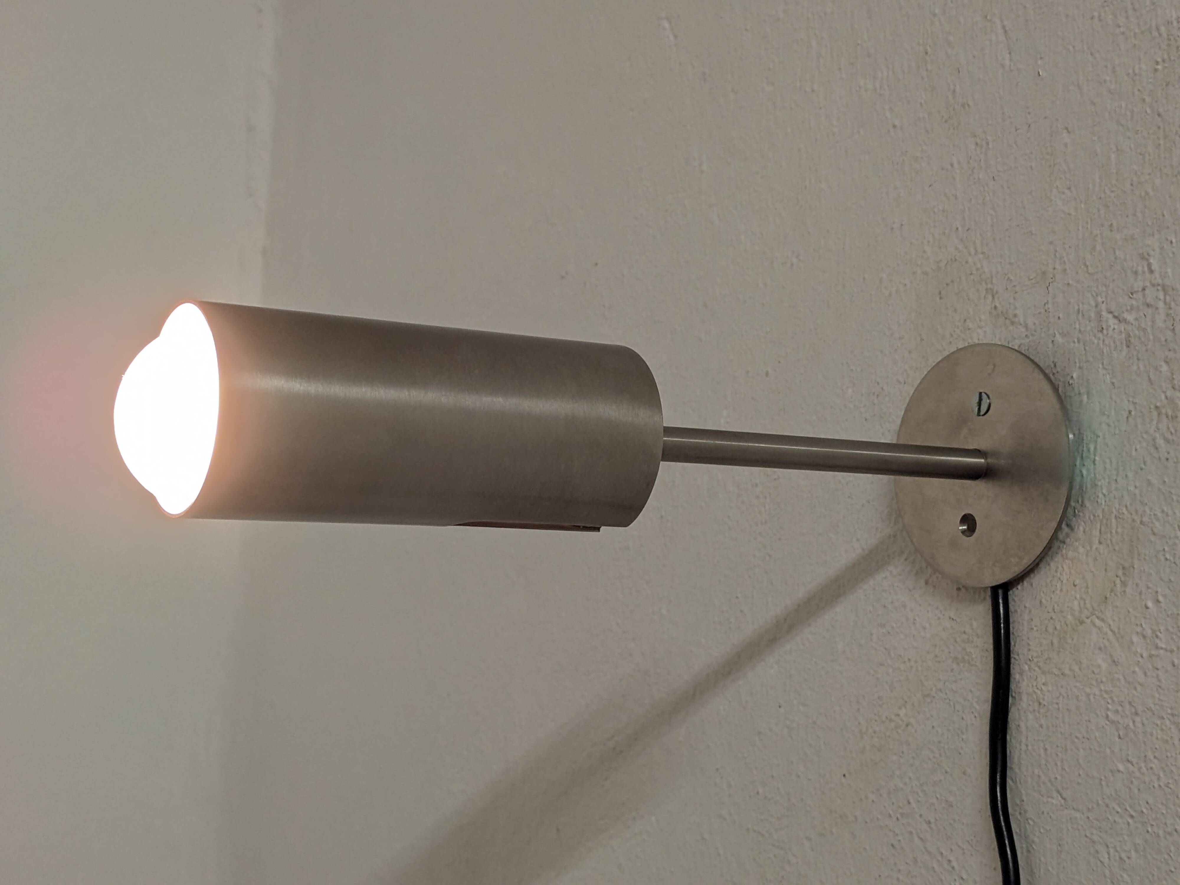 Stainless steel spotlight, 60s-70s