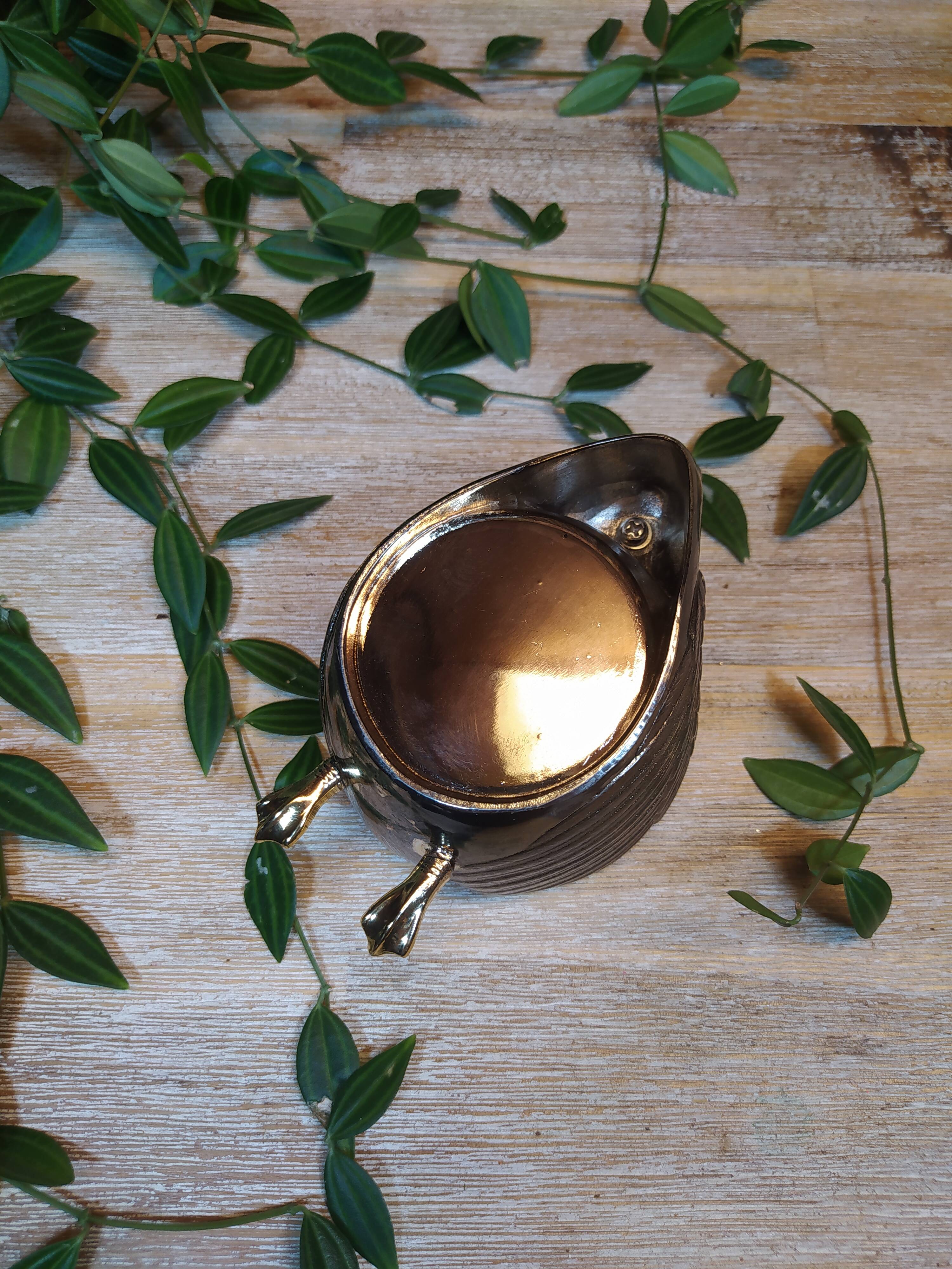 Vintage decorative metal swan