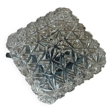Square wall lamp ceiling light transparent glass vintage fixture