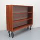 1960s book shelf in walnut, white back panel