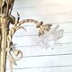 Bronze chandelier with 3 tulips in the shape of roses