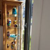 Mid-century pattern Vetrata vases and bowls by Aldo Londi for Bitossi Italy. Black, blue, orange and yellow on a brushed background.