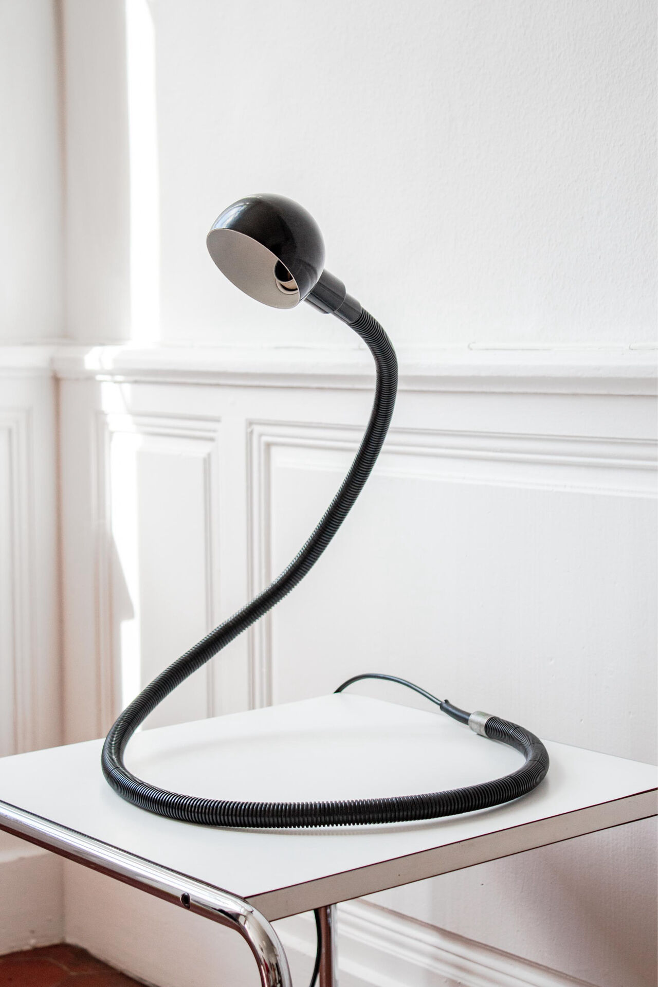 Black Hebi lamp by Isao Hosoe for Valenti, large version, 1970s.
