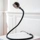 Black Hebi lamp by Isao Hosoe for Valenti, large version, 1970s.