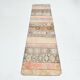 Tapis Runner Vintage Patchwork, Motifs Tribaux, Tons Pastel & Terre, 66x265 cm