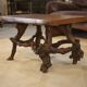 Brutalist side table/coffee table in elm from the 1950s.