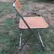 Suite de 5 chaises pliables cannages chrome 1970 Elios