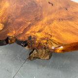 Mid-Century Brutalist Wabi Sabi Organic Natural Burl Wood Coffee Table