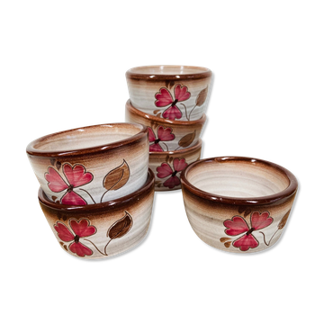 Set of 6  stoneware bowls-Manufacture Niederviller