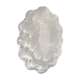 Plat verre gravé festonné ovale