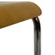 Set of four vintage dining room chairs, wood and chrome,  1970s
