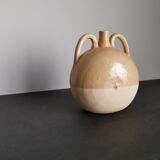 Vase soliflore français en grès émaillé / signature / céramique française / travail artisanal