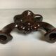 Art Deco brown double candle holder