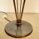 Lampadaire roseaux vintage Arlus en laiton patiné et verre années  60