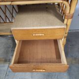 Rattan desk and chair