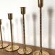 Series of 7 Scandinavian brass candlesticks