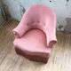 Fauteuil crapaud rose