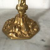 Pair of golden brass candlesticks