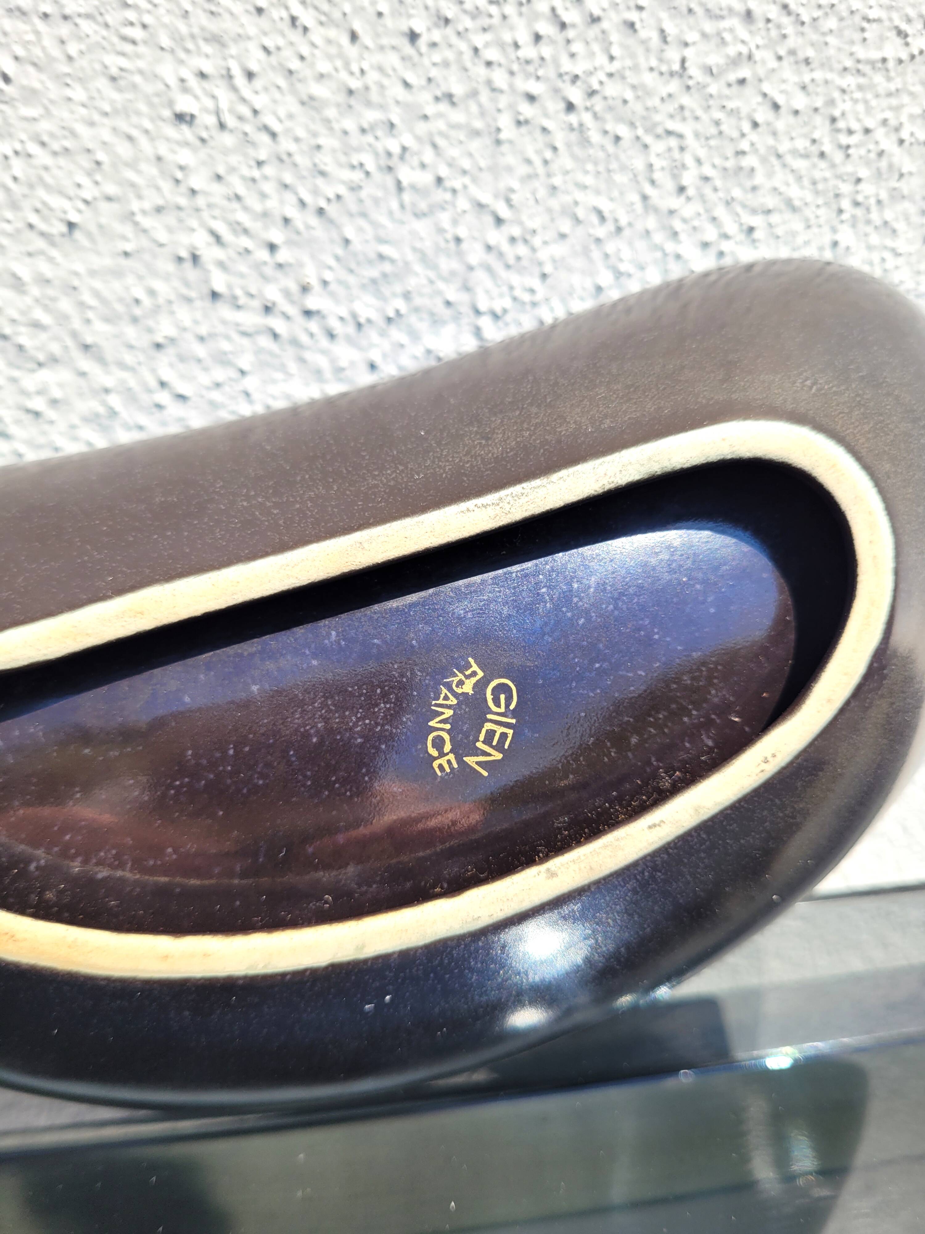 Pair of pockets tray by Gien 1950 or ramekins