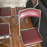 4 vintage folding chairs in chrome