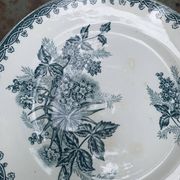 Collectible flat plate, Gien, hand painted, signed MB, made in France, vintage