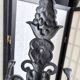 Art Nouveau cast iron coat rack