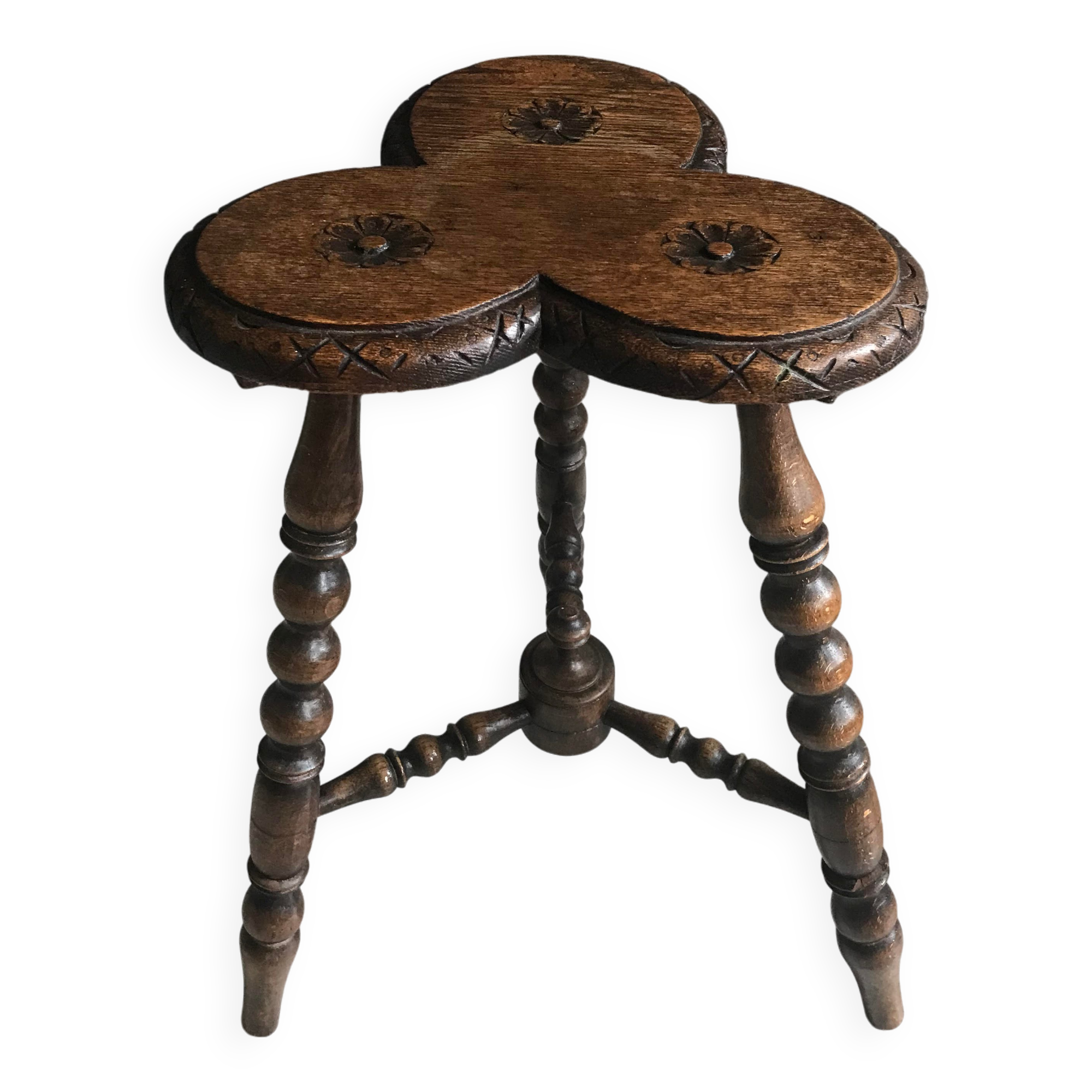 Antique Bobbin Sidetable Plantable 19th Century
