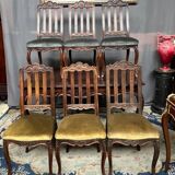 Set of 6 Regency chairs. Solid oak.