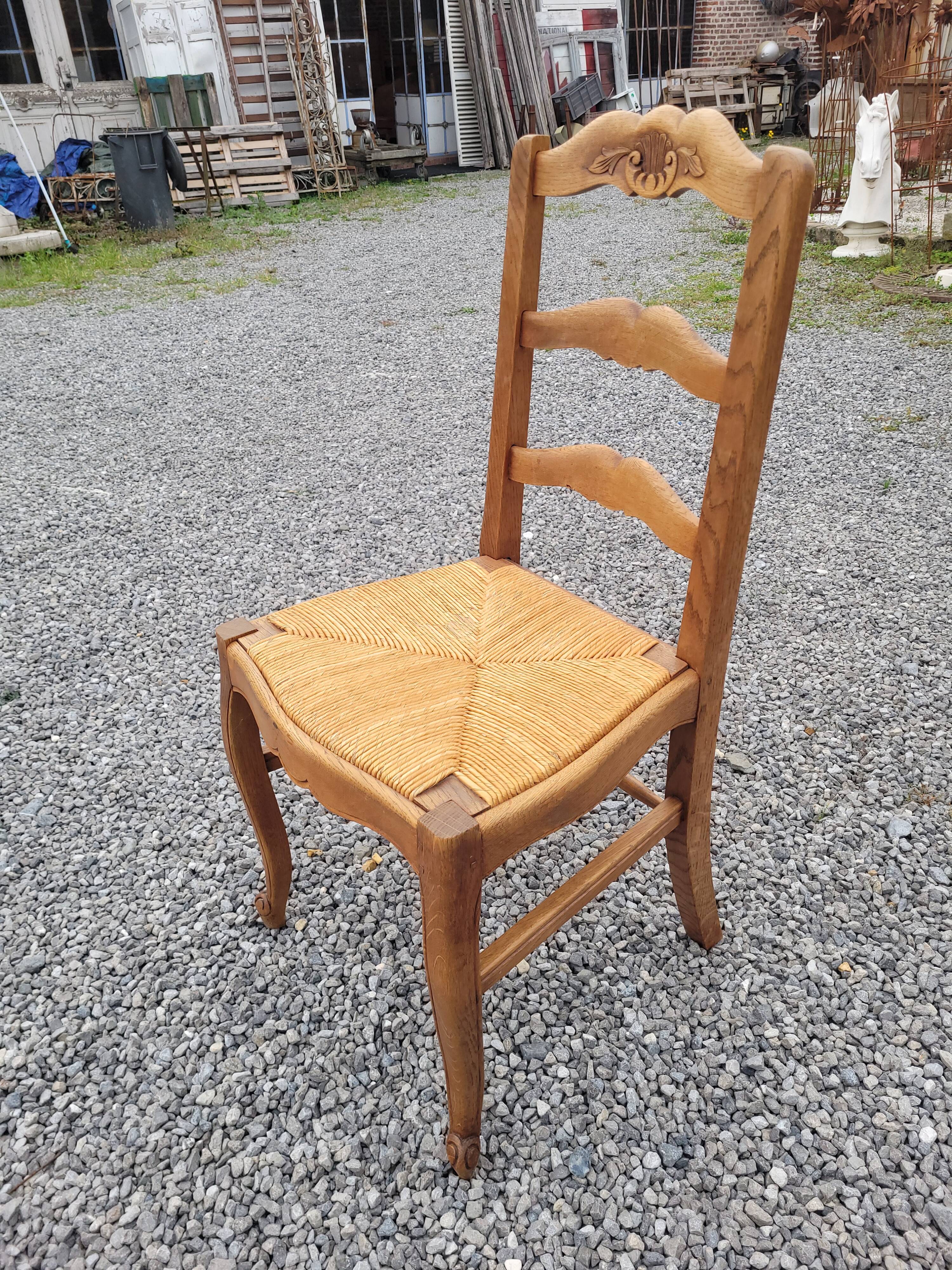 6 Louis XV style oak chairs