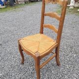6 Louis XV style oak chairs