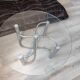 Vintage chrome steel and glass coffee table from Italy from the 70s
